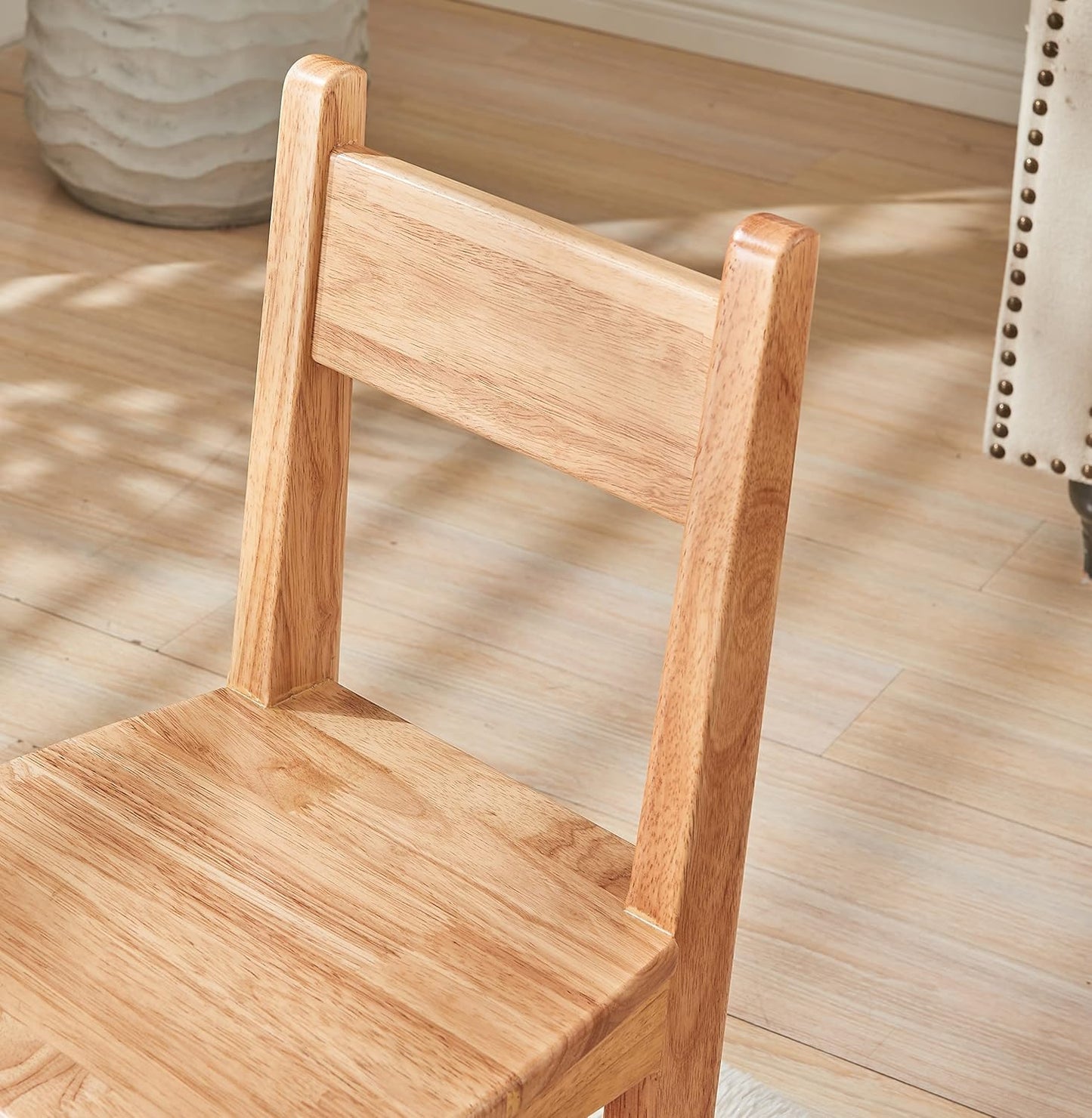 Rubber Wood Childrens Wooden Chair,Premium Wooden Nursery Furniture-Kid-Friendly,Solid Wood Kids Bedroom Furniture for Small Room