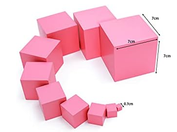 Montessori Wonderfully Sensorial Teaching Toys for Children- Montessori Small Pink Tower