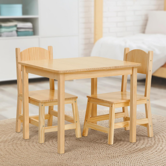 Toddler Table and Chair Set, Stable and Sturdy, Easy to Clean Material, Kids Table and Chairs for Livingroom