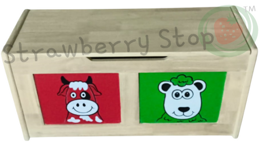 Rubber Wood Color Rectangular Toy Chest, For Storage