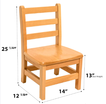 Kids Rubber Wood Chair Set, Wood Chairs for Children