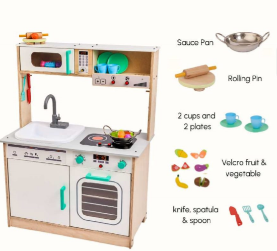 Kitchen Set with Running Water Sink