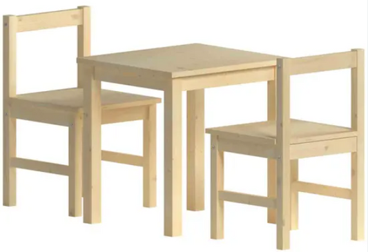 Rubber Wood Kids Table Chair