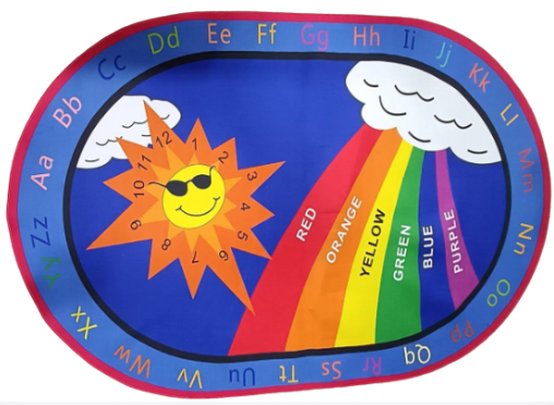 Educational Oval Carpets For Kids Room