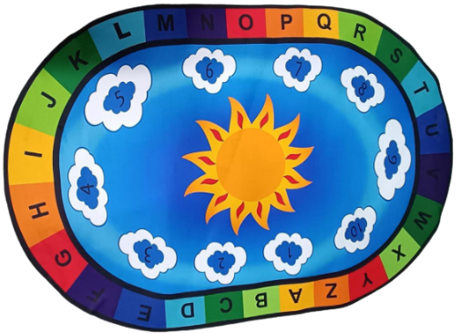 Educational Oval Carpets For Kids Room