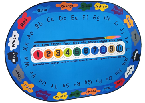 Educational Oval Carpets For Kids Room