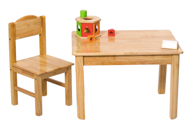 Natural Wood Kids Activity | Dining & Study Table and Chair Set