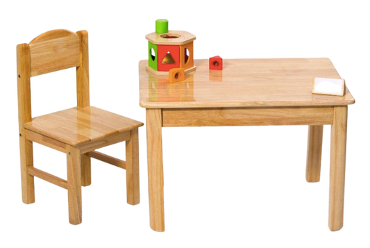 Natural Wood Kids Activity | Dining & Study Table and Chair Set