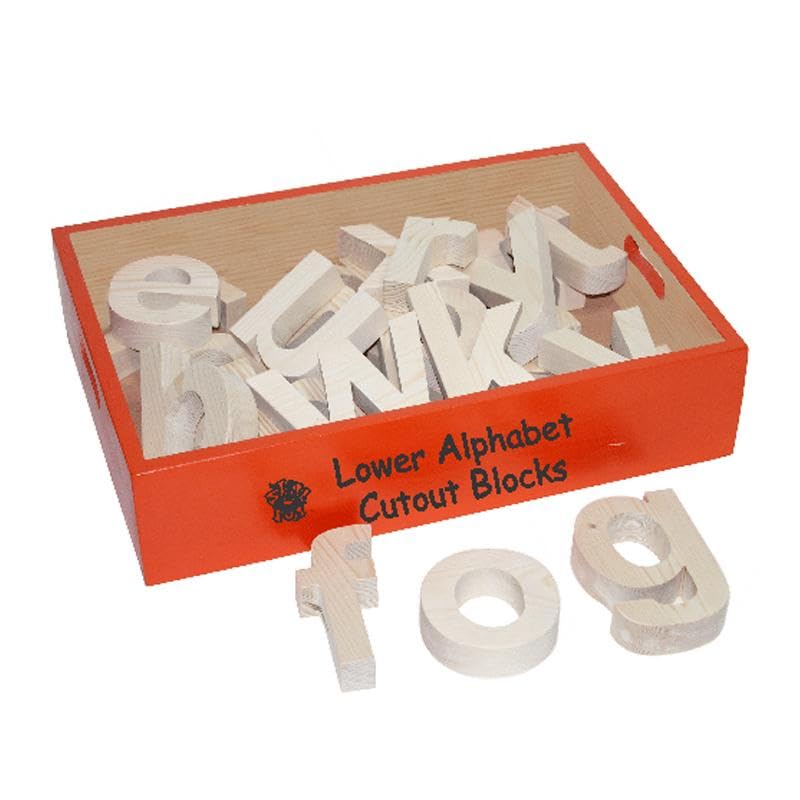 Wooden Small Letters a–z Blocks | Montessori Lowercase Alphabet Learning Toy for Kids
