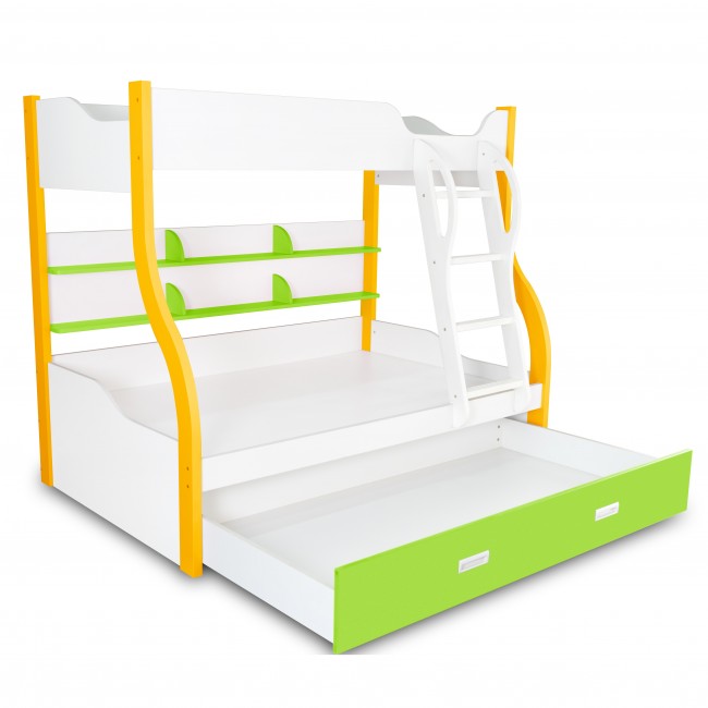 Kids Wooden Bunk Bed with Storage