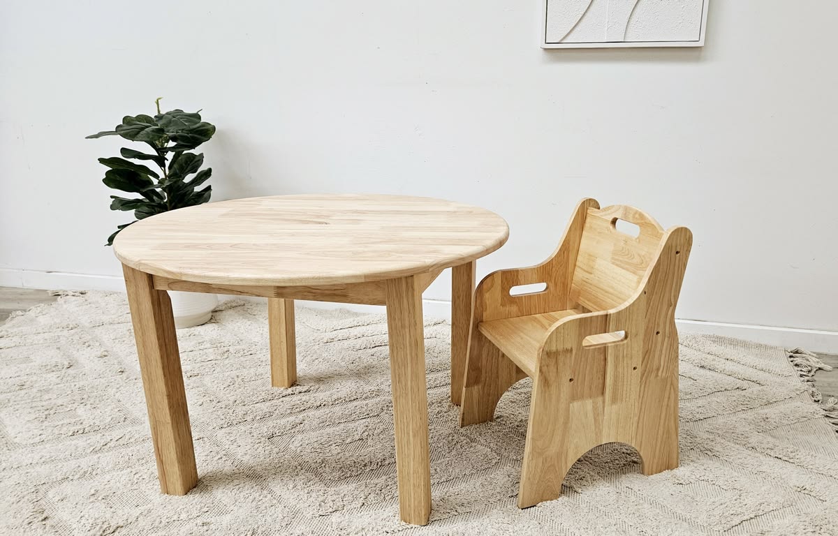 Rubberwood  Table & Chair Set