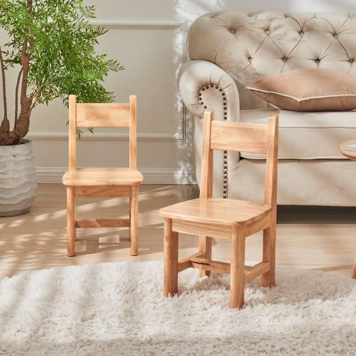 Rubber Wood Childrens Wooden Chair,Premium Wooden Nursery Furniture-Kid-Friendly,Solid Wood Kids Bedroom Furniture for Small Room