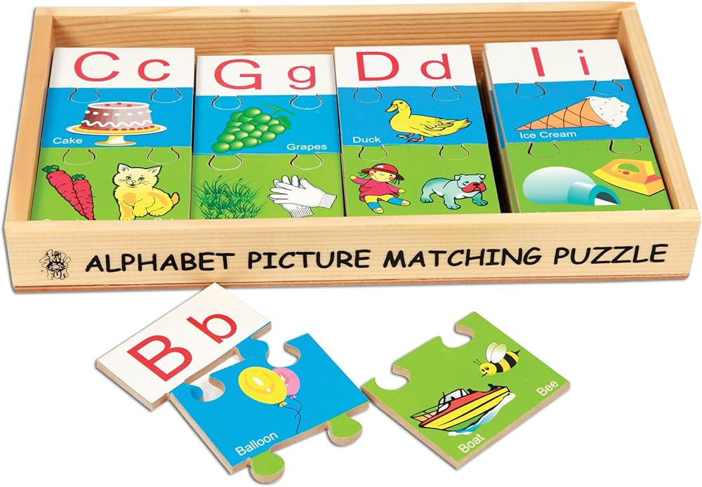 Alphabet Picture Matching Puzzle | ABC Learning & Letter Recognition Toy for Kids