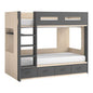 Modern Two-Tone Bunk Bed with Quad-Storage