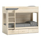 Scandi-Style Natural Oak Bunk Bed with Triple Drawer Storage
