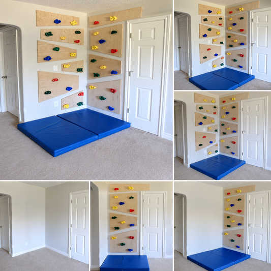 Modular Indoor Corner Climbing Wall for Kids