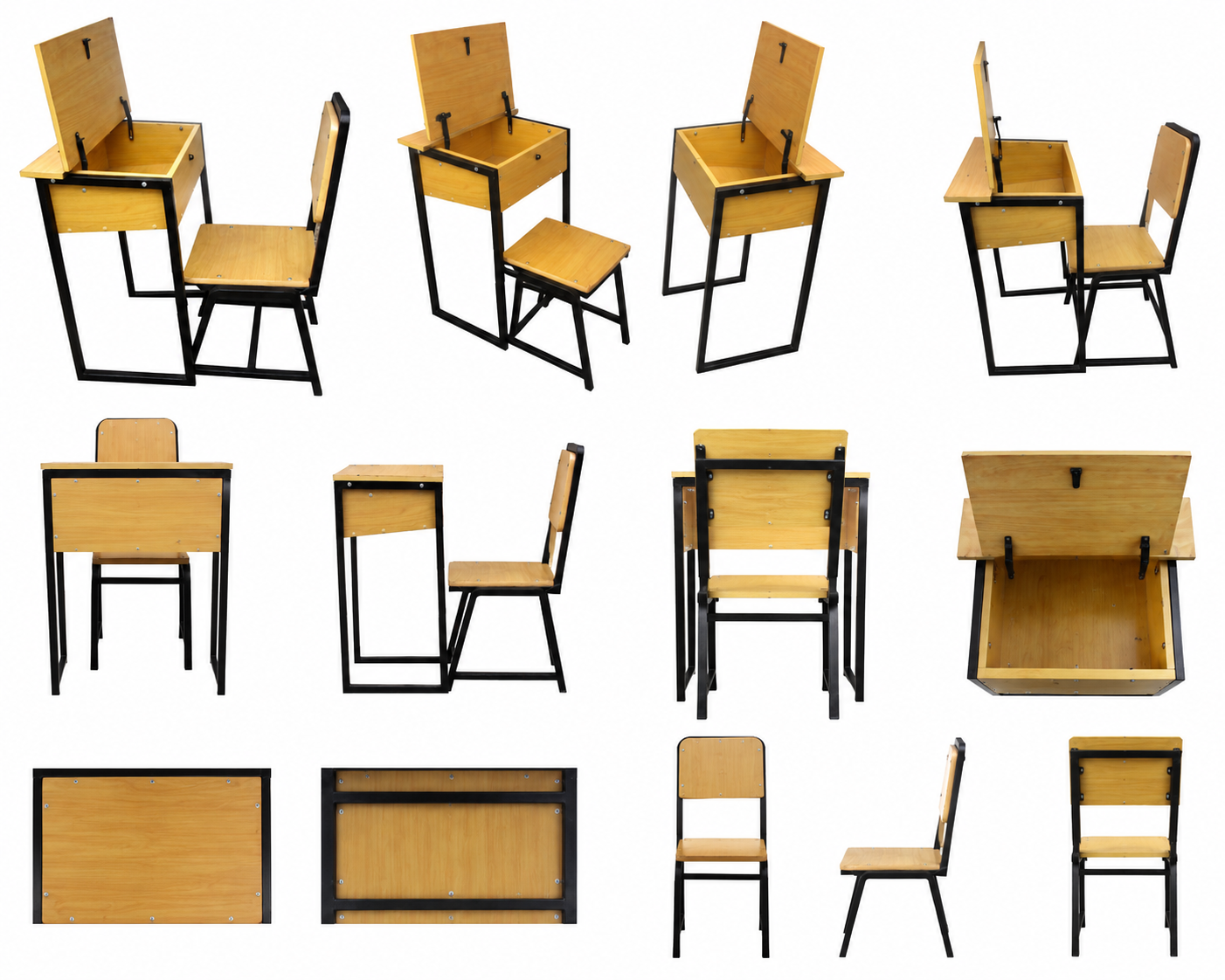 Student Study Table & Chair Set for Kids Classroom Furniture