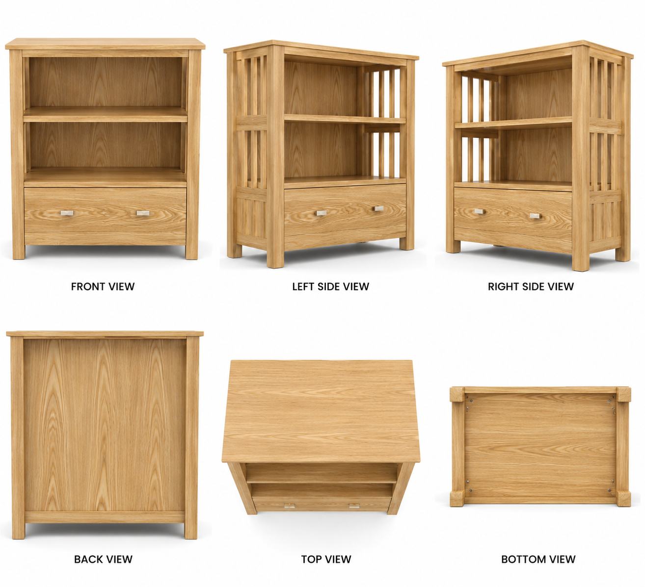 Modern Wooden Open Shelf Cabinet