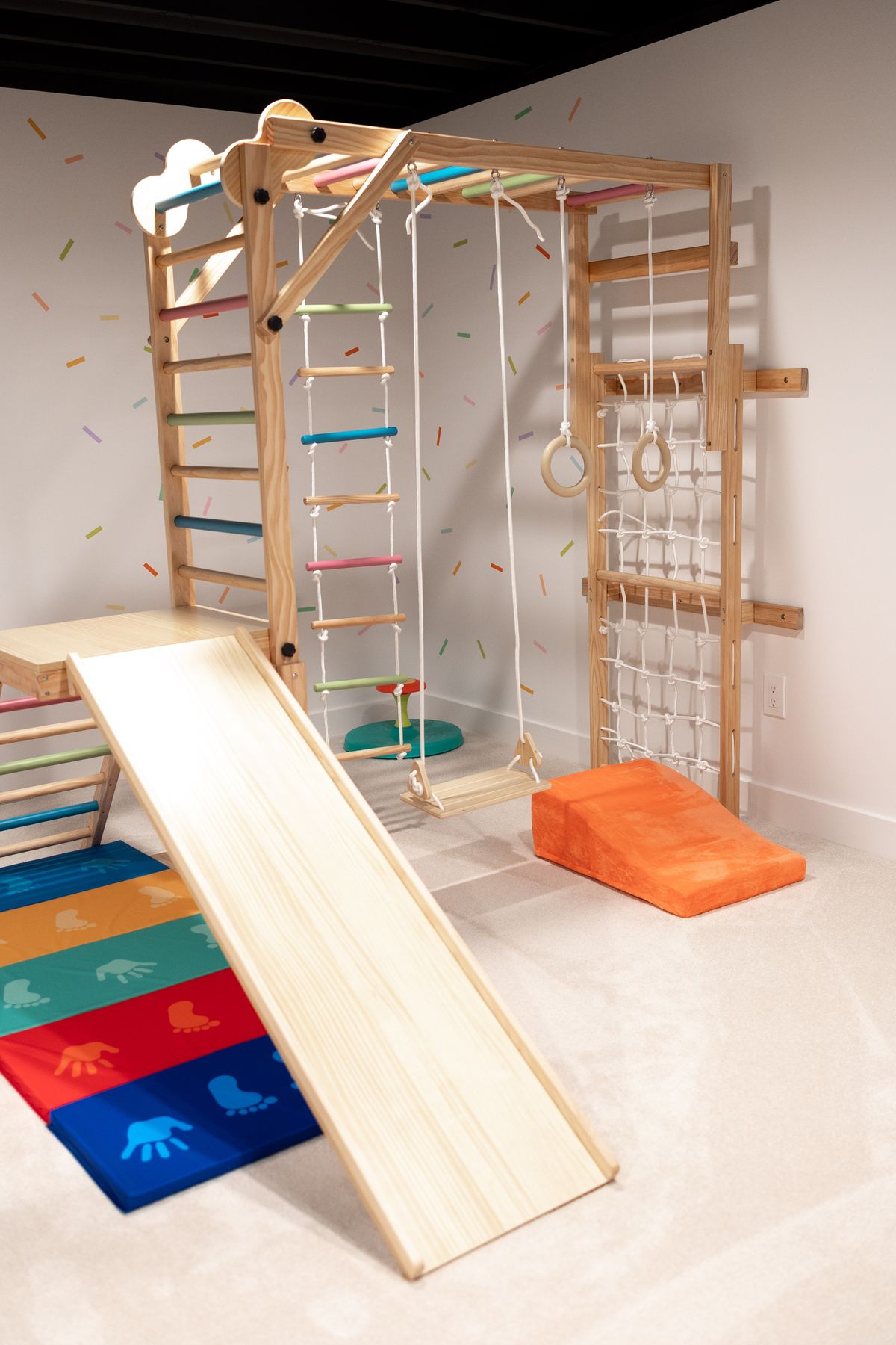 7-in-1 Wooden Indoor Jungle Gym & Montessori Climbing Set
