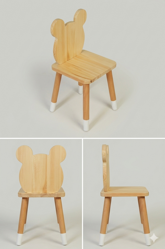 Solid Rubberwood Kids Study & Playroom Chair