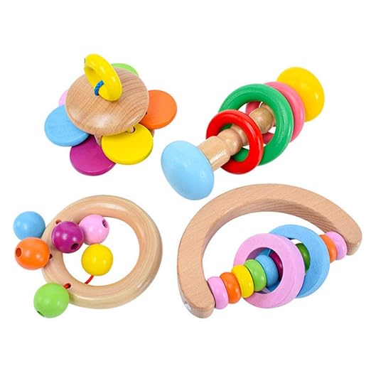 Colorful Montessori Wooden Sensory Toys for Babies
