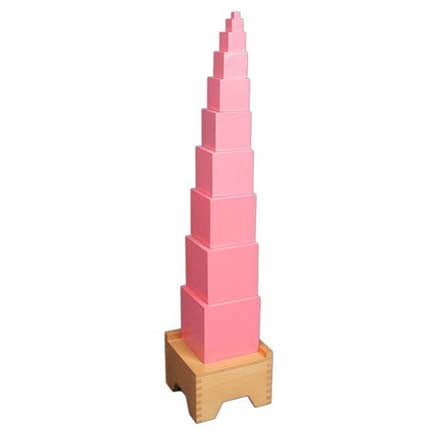 Pink Montessori Tower – Size Grading Learning Toy