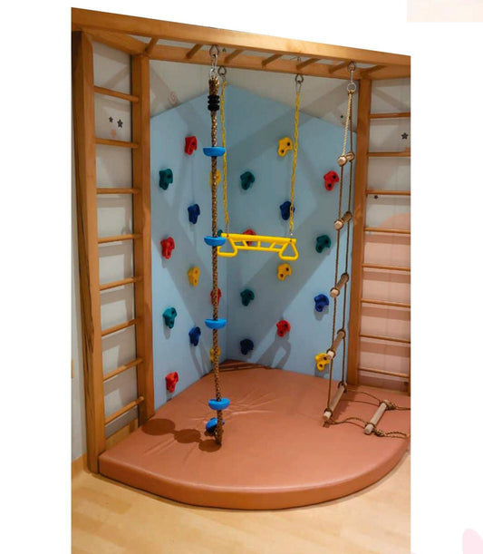 5-in-1 Deluxe Indoor Corner Gym & Climbing Station