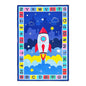 Rocket Ship Educational ABC & 123 Area Rug for Kids