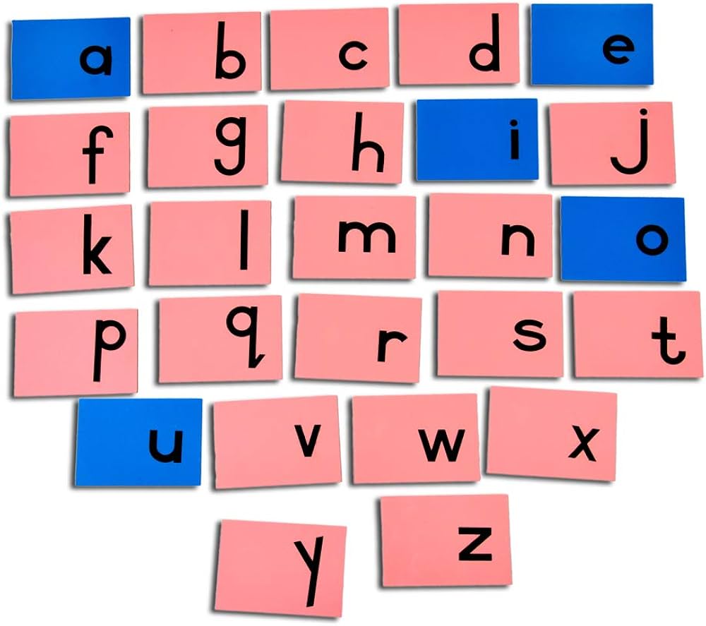 Sandpaper Lowercase Letters | Montessori Alphabet Tracing Board for Kids Learning