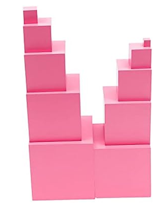 Montessori Wonderfully Sensorial Teaching Toys for Children- Montessori Small Pink Tower