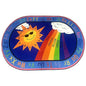 Oval ABC & Rainbow Educational Area Mat for Kids