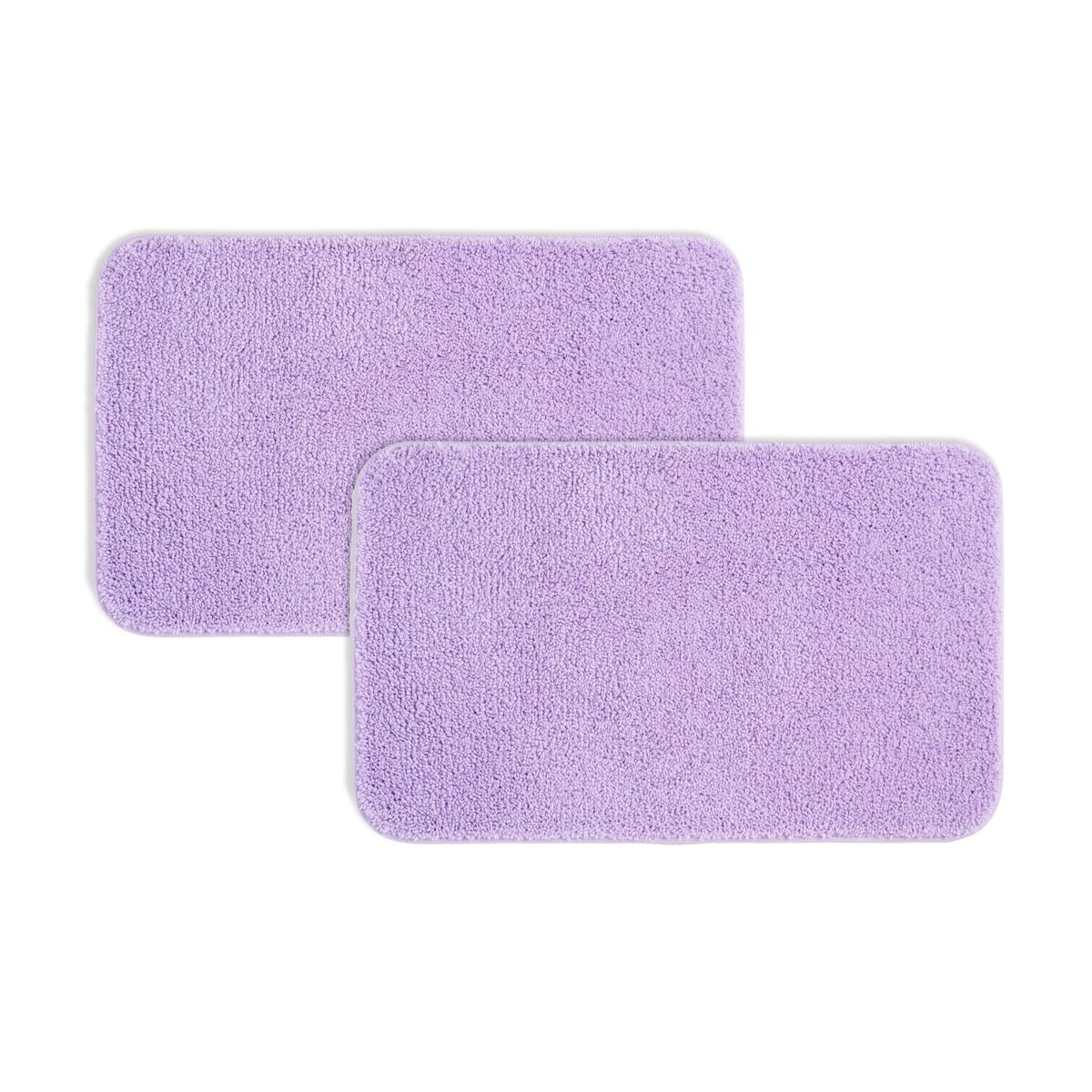 2-Piece Ultra-Soft Microfiber Bath Mat & Accent Rug Set
