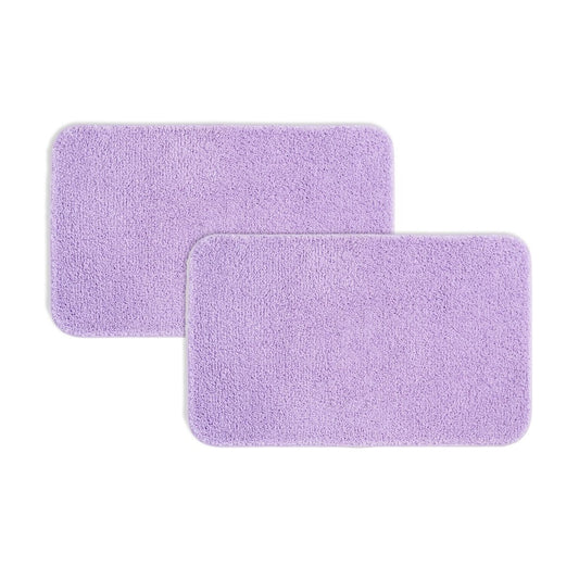 2-Piece Ultra-Soft Microfiber Bath Mat & Accent Rug Set