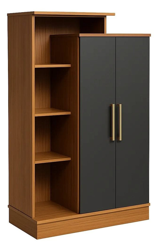 Multi-Functional Wooden Kids Almirah & Open Toy Storage Cabinet