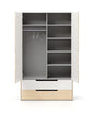 Compact Wooden Kids Almirah & Open Clothes Storage Cabinet