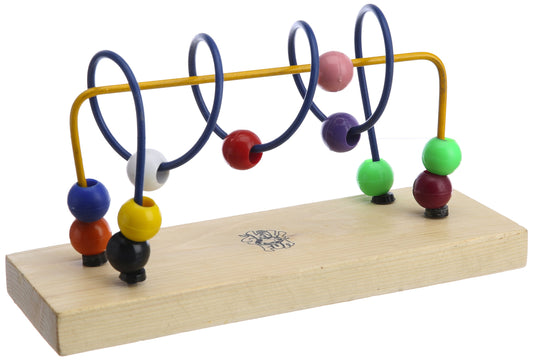Colorful Wooden Bead Maze Puzzle