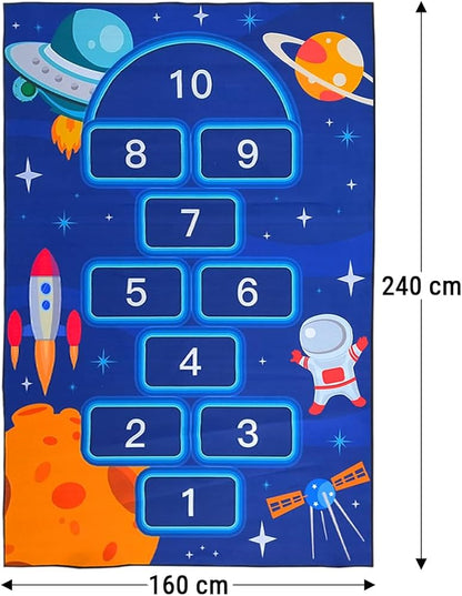 Themed Hopscotch Area Rug for Kids' Playrooms