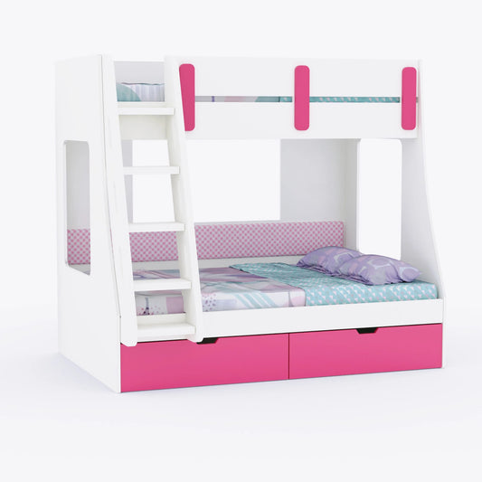 Modern Kids Bunk Bed with Storage Drawers