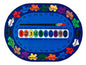 Oval Educational ABC & 123 Learning Area Rug for Kids