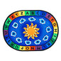 Oval Sun & Alphabet Educational Play Rug for Kids
