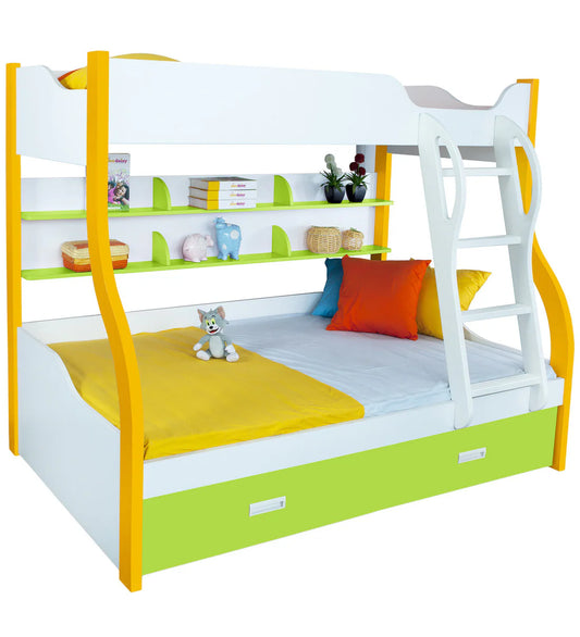 Kids Wooden Bunk Bed with Storage