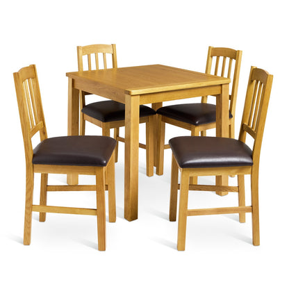Premium 4 Seater Solid Wooden Dining Table Set with Cushioned Chairs