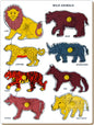 Wild Animal, wooden fruits Nobe puzzle (SP)