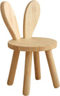 Solid Wood Kids Chair with Cute Rabbit Ears Backrest