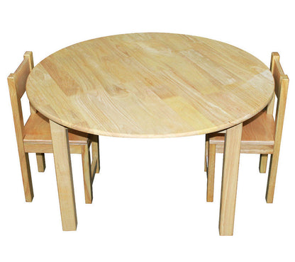 Round Rubberwood Kids Table and Chair Set