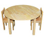 Round Rubberwood Kids Table and Chair Set