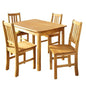 4-Piece Solid Rubber Wood Dining Set