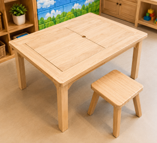 Rubberwood Sensory Activity Table