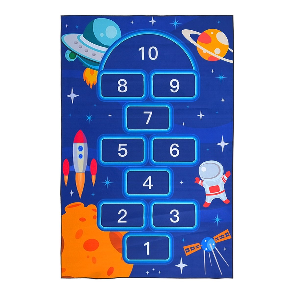 Themed Hopscotch Area Rug for Kids' Playrooms