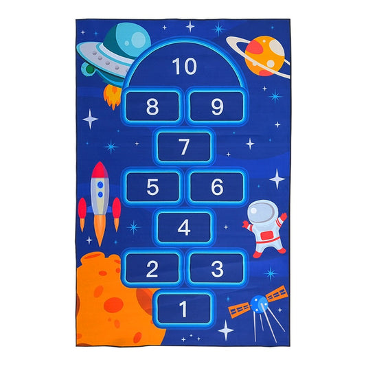 Themed Hopscotch Area Rug for Kids' Playrooms